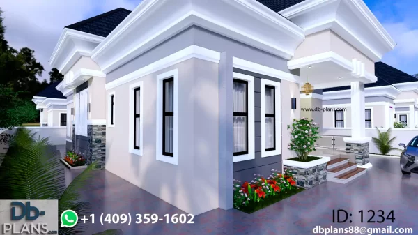 3 Bedroom Bungalow building plan