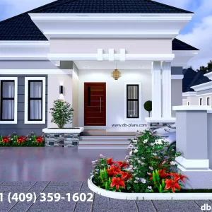 Modern 3 bedroom bungalow house Plans