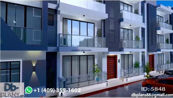 6 flats terrace apartments floor plan with dimensions