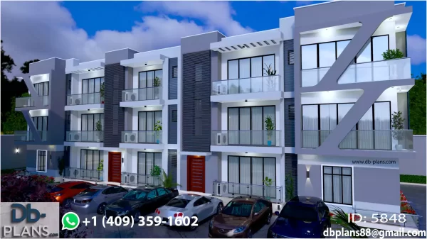 9 flats terraced apartments in Nigeria