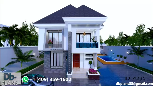 4 bedrooms duplex plans