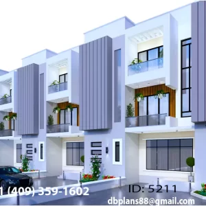 4 Bedroom Contemporary Terrace Duplex Design