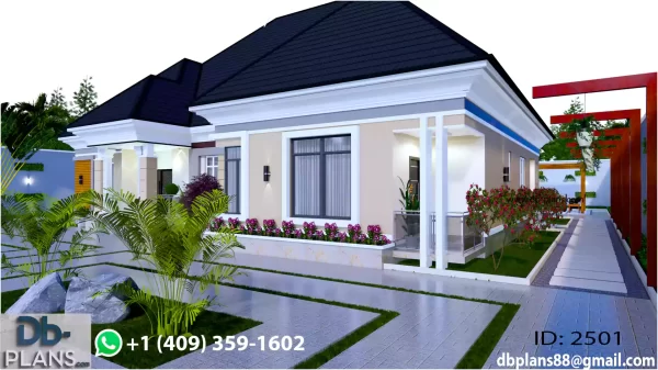 4 bedroom bungalow floor plan with dimensions