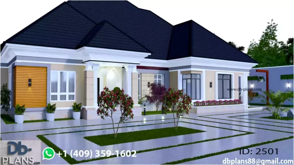 4 Bedrooms Bungalow plan