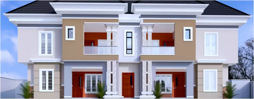 4 flats building plan 2 bedroom