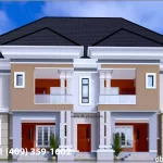 4 unit of 2 bedroom Flat plan in Nigeria