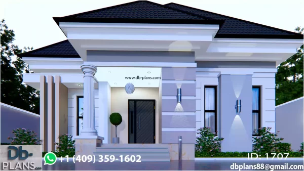 3 BEDROOMS BUNGALOW PLAN