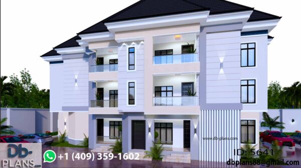 6 flats building plan in nigeria